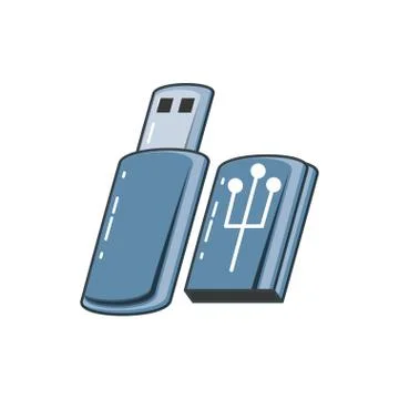 Usb memory isolated icon Stock Illustration