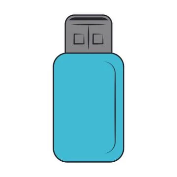 Usb memory stick isolated icon Illustrazione stock