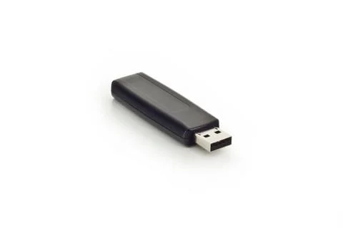 USB Memory Stick Isolated On White Stock Photos