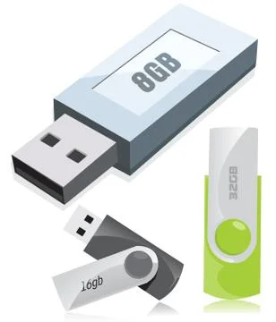 Usb memory sticks Stock Illustration