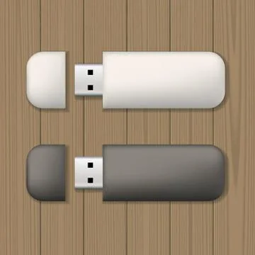 Usb memory sticks mock up Stock Illustration