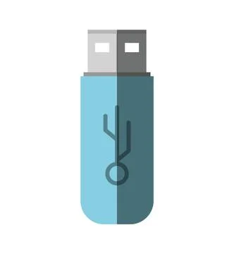Usb memory storage isolated icon Stock Illustration