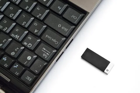 Usb memroy and socket Stock Photos