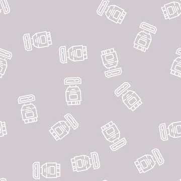 Usb micro b line seamless pattern Stock Illustration