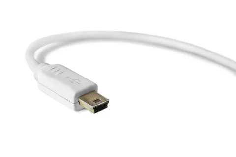 USB-micro cable isolated Stock Photos