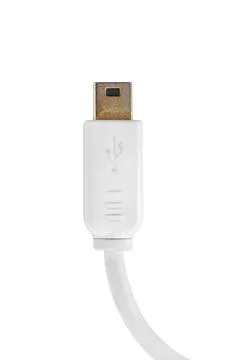 USB-micro cable isolated Stock Photos