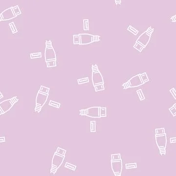 Usb micro a line seamless pattern Stock Illustration