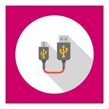 USB to mini USB extender Stock Illustration