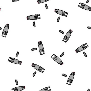 Usb mini a vector seamless pattern Stockillustratie