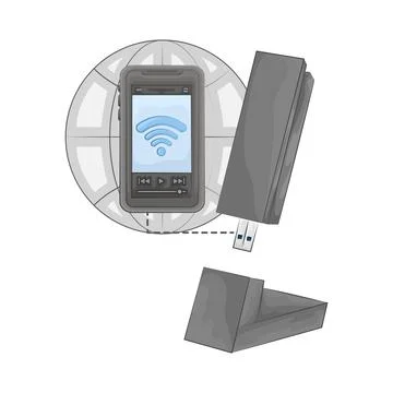 Usb modem illustration Stock Illustration