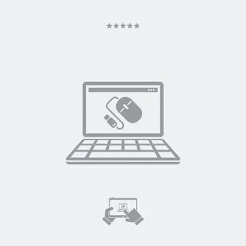 USB mouse flat icon Ilustração Stock