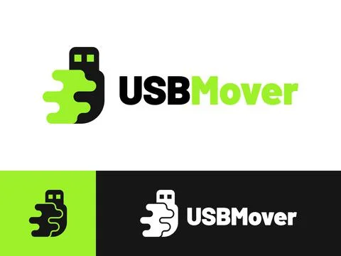 USB Mover Logo Stock Illustration