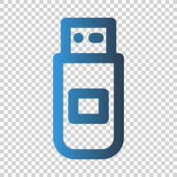 Usb outline icon. with gradient colors suitable for interfaces Stock Illustration