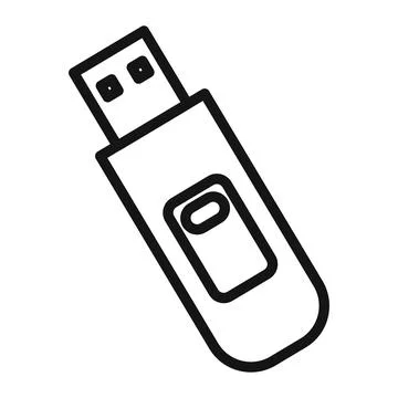 USB Pendrive Icon Set Portable Flash Drive Illustrations for Data Storage Illustrazione stock