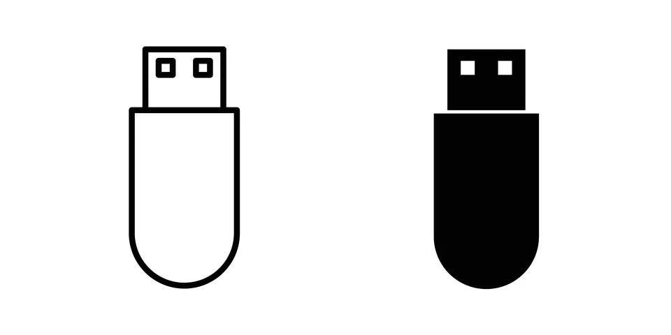 USB pendrive icon vector editable eps10 Stock Illustration