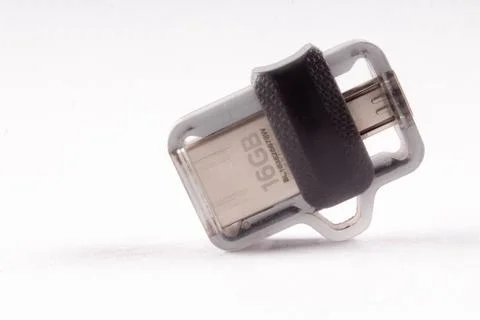 Usb pendrive on white background Stock Photos