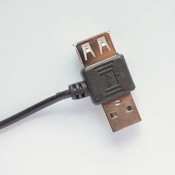 Usb plug and socket Stock Photos