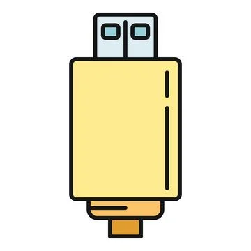 Usb plug connector for data transfer and charging Stock Illustration