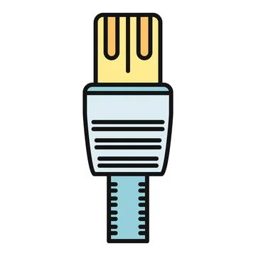 Usb plug connector providing data transfer connectivity Stock Illustration