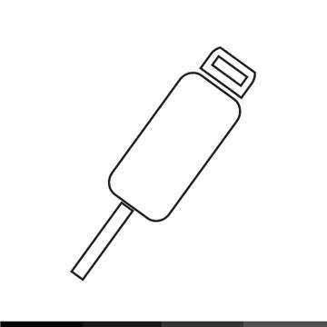USB Plug Icon Illustration design Stock Illustration