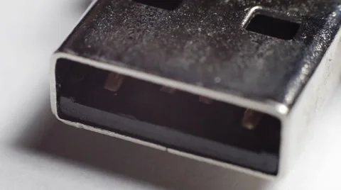 USB plug macro - closeup Video stock 36240173