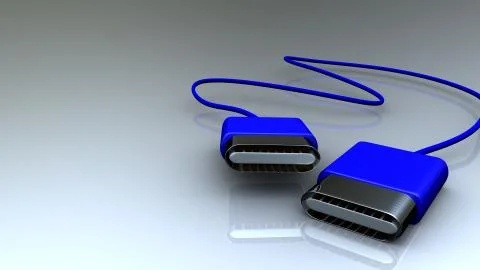 USB plug in a red plastic coating Stock Illustration