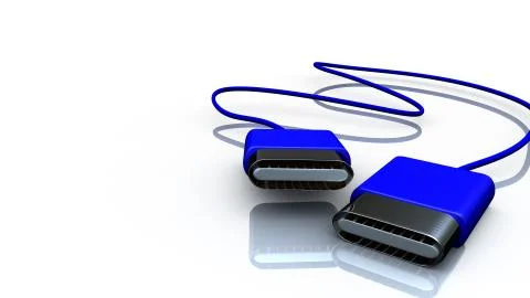 USB plug in a red plastic coating Stock Illustration