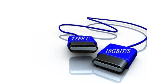 USB plug in a red plastic coating Stock Illustration