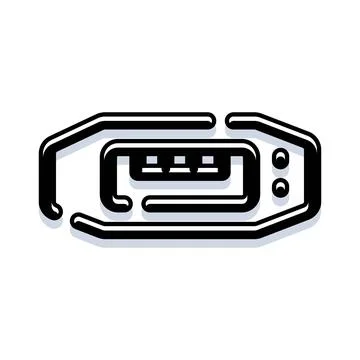 Usb port digital connector hardware technology illustration Illustrazione stock