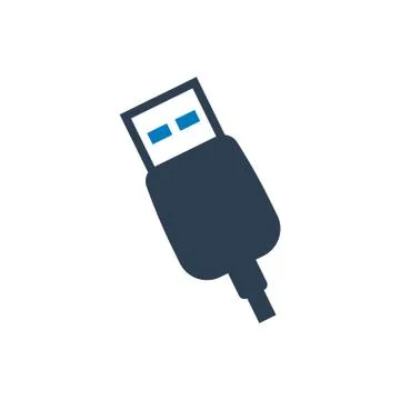 USB port icon Illustrazione stock