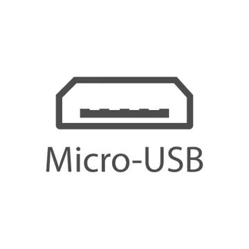 Usb port icon. Micro-USB sign. Vector illustration, flat design. Stock Illustration