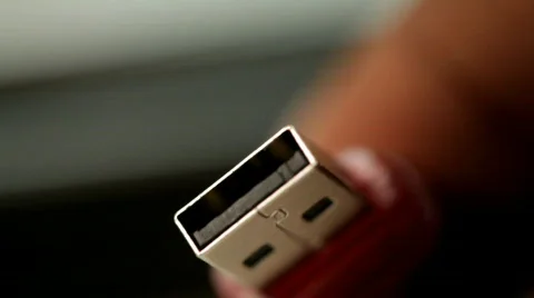 USB port plug in on laptop. Stock Footage 305970