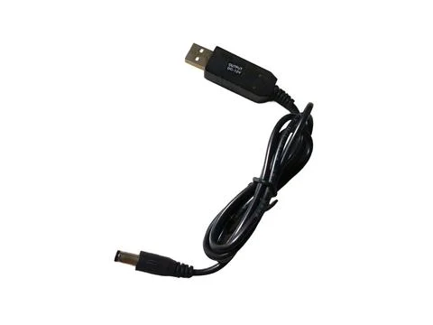 Usb power boost line 12v isolated on white Stock Photos