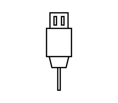 Usb socket icon illustrated in vector on white background usb socket icon ... Stock Photos