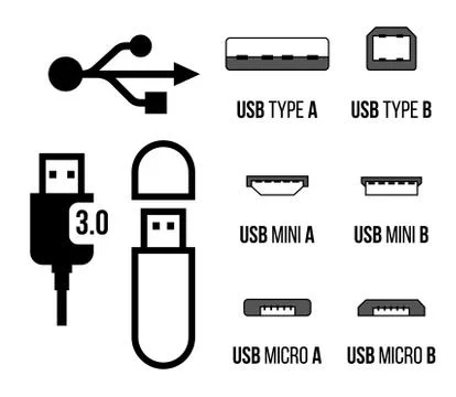 USB sockets icon Stock Illustration
