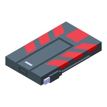 Usb ssd icon isometric vector. Data storage 스톡 일러스트