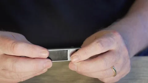 USB stick is plugged into a USB port Video stock 169660977