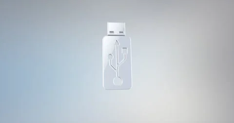 USB Stick White 3d Icon Stock Footage 67209685