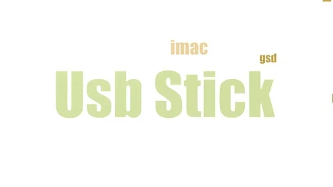 Usb Stick Word Cloud Animated Isolated Stock Footage 103659362