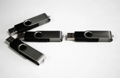 USB sticks in a arrow pattern Stock Photos
