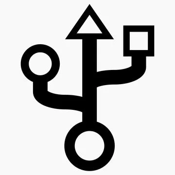 USB symbol vector icon Stock Illustration