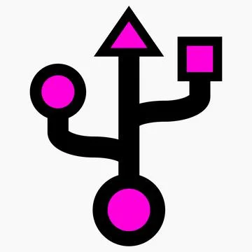 USB symbol vector icon Stock Illustration