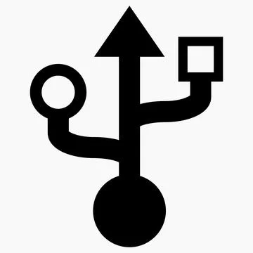 USB symbol vector icon Stock Illustration
