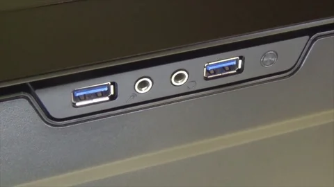 USB system unit of a personal computer Video stock 115500786