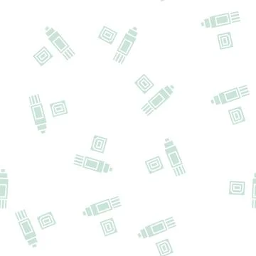 Usb type b glyph seamless pattern Illustrazione stock