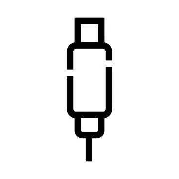Usb type c cable plug line icon Illustrazione stock