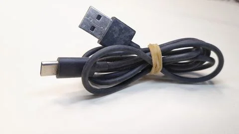 The USB type C cable is very important. Stock Photos