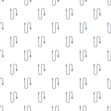 Usb type c cables creating a seamless pattern Illustrazione stock
