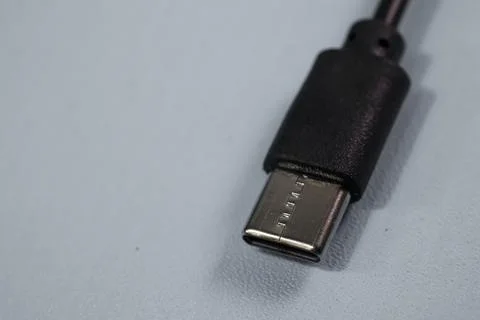 USB Type C cables isolated on white background Foto stock