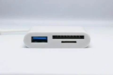 USB Type C Card Reader Adapter Stock Photos